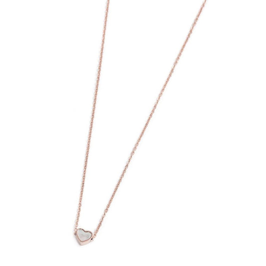 Collana cuore madreperla (BASE ROSA)