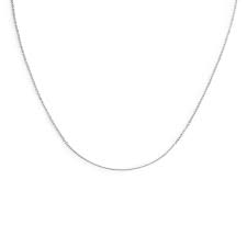 COLLANA CATENA CUTTING CROSS BASE BIANCA