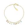Bracciale Rainbow Dorato Cristalli e Perle