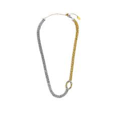 COLLANA NODO GIROCOLLO BICOLORE