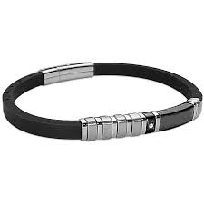BRACCIALE ACCIAIO E CAUCCIO CON SW