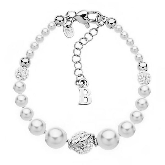 Bracciale con perle e strass