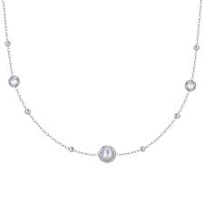 COLLANA DONNA IN ACCIAIO CON ZIRCONI BIANCHI