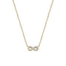 Collana Mini Infinito Pavé Dorata