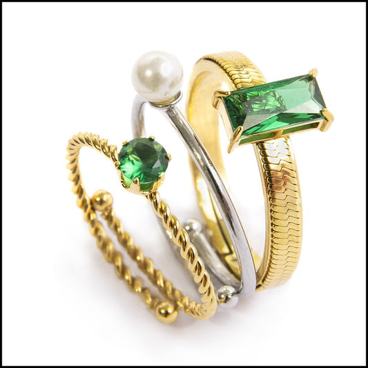 COMBOA nelli con zircone e perla