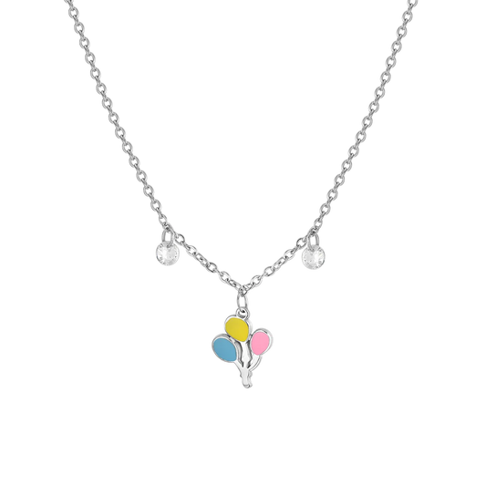 COLLANA BAMBINA IN ACCIAIO CON PALLONCINI