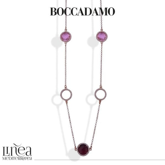 Collana lunga placcata oro rosa