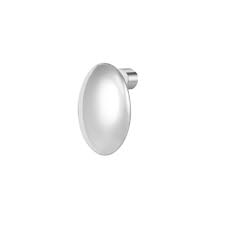 Orecchino a lobo bottone ovale 1,6cm BIANCO