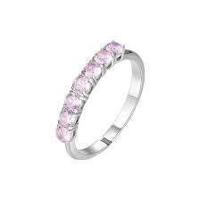 ANELLO DONNA IN ACCIAIO CON ZIRCONI ROSA