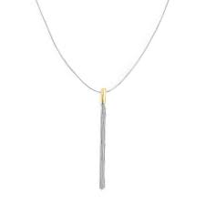 Collana con centrale pendente multifilo BICOLORE