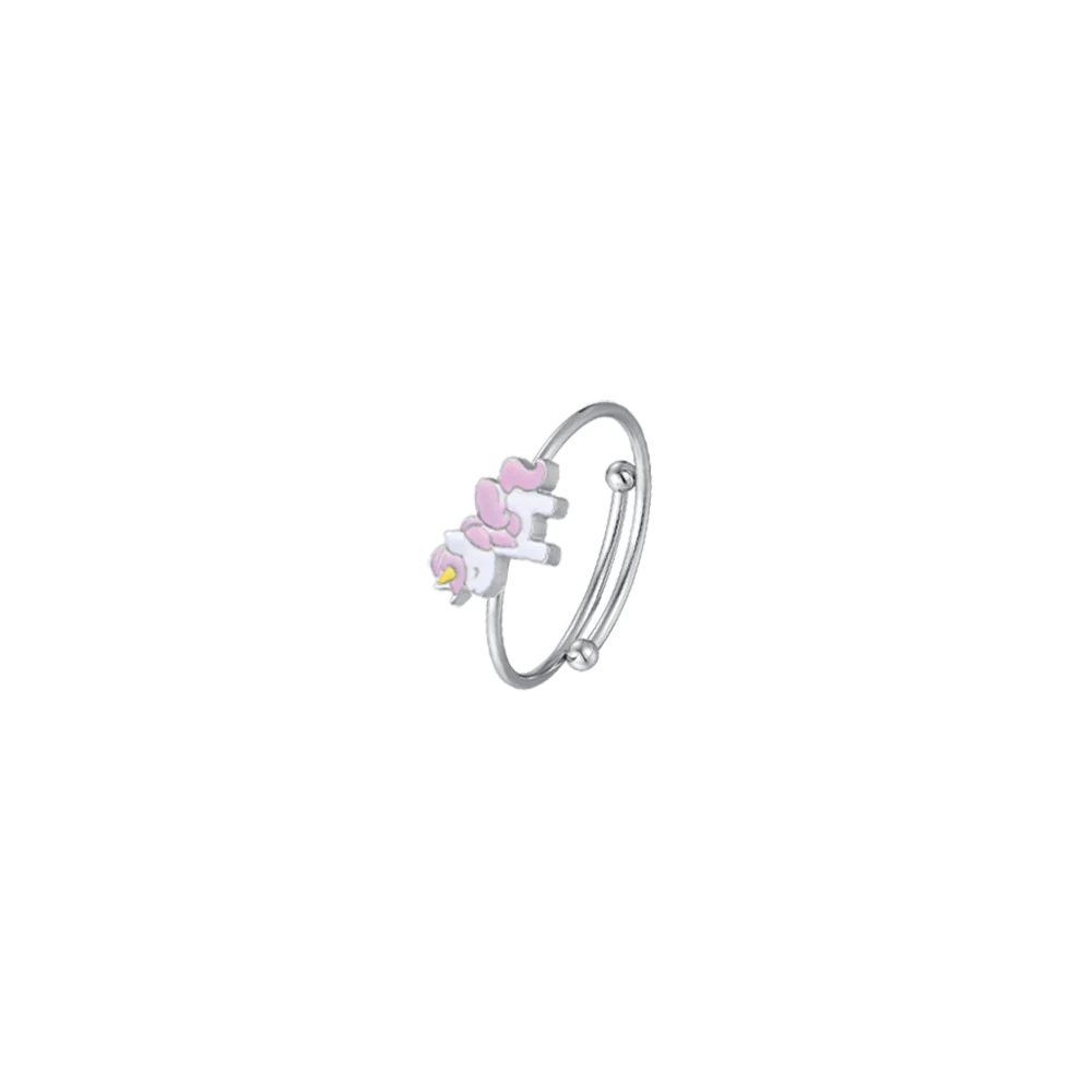 ANELLO BAMBINA IN ACCIAIO CON UNICORNO