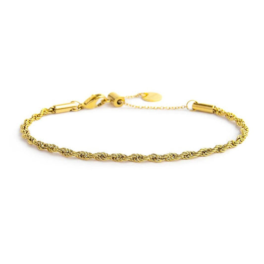 BRACCIALE CATENA A CORDA GIALLO