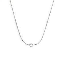 Collana con nodo catena snake BIANCO