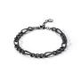 BRACCIALE UOMO GRUMETTA CON ZIRCONI NERI