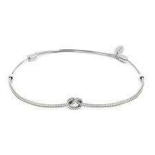 Bracciale con nodo catena foxtail BIANCO