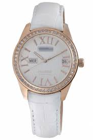 OROLOGIO DONNA PELLE BIANCA E CASSA ROSATA