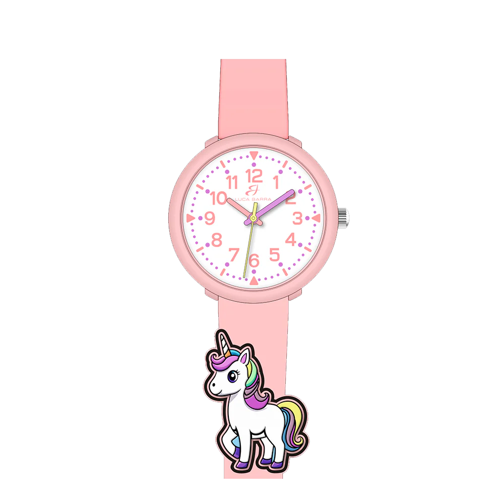 OROLOGIO BAMBINA ROSA CON UNICORNO