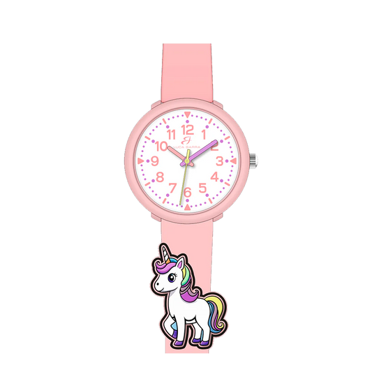 OROLOGIO BAMBINA ROSA CON UNICORNO