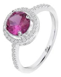 ANELLO CRISTALLO FUXIA CENTRALE
