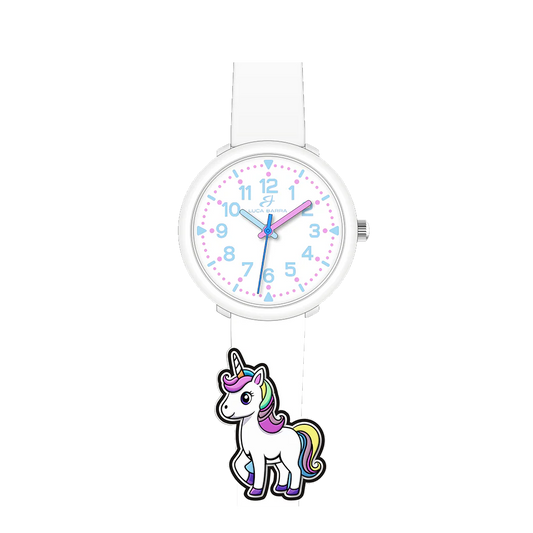 OROLOGIO BAMBINA BIANCO CON UNICORNO