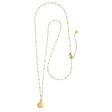 Collana chiama angeli con perle e sfere GIALLO