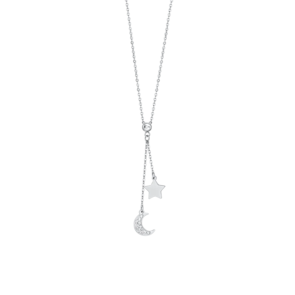 COLLANA DONNA IN ACCIAIO LUNA E STELLA