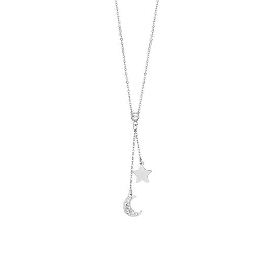 COLLANA DONNA IN ACCIAIO LUNA E STELLA