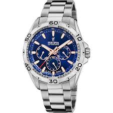 OROLOGIO UOMO ACCIAIO CON QUADRANTE BLU
