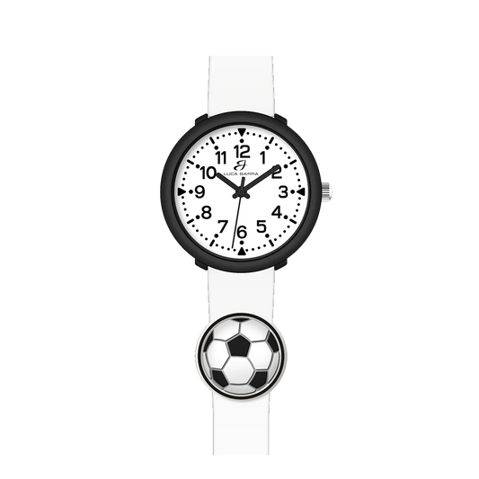 OROLOGIO BAMBINO BIANCO CON PALLONE