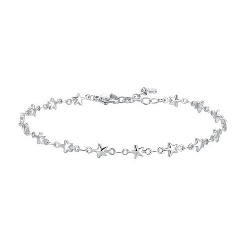 CAVIGLIERA ACCIAIO STELLE BIANCO