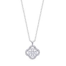 COLLANA FIORE CON CRISTALLI BIANCHI