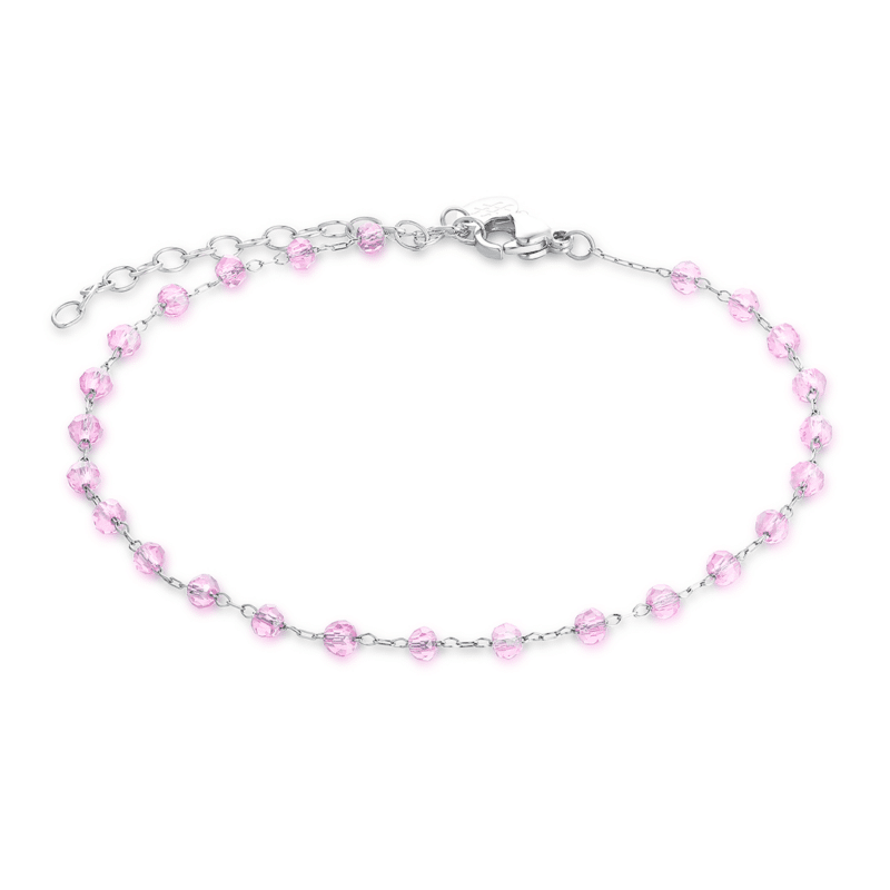 CAVIGLIERA CRISTALLI ROSA BASE BIANCA