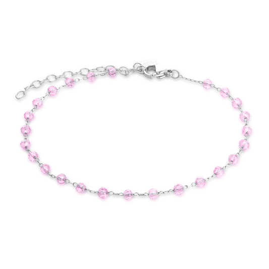 CAVIGLIERA CRISTALLI ROSA BASE BIANCA