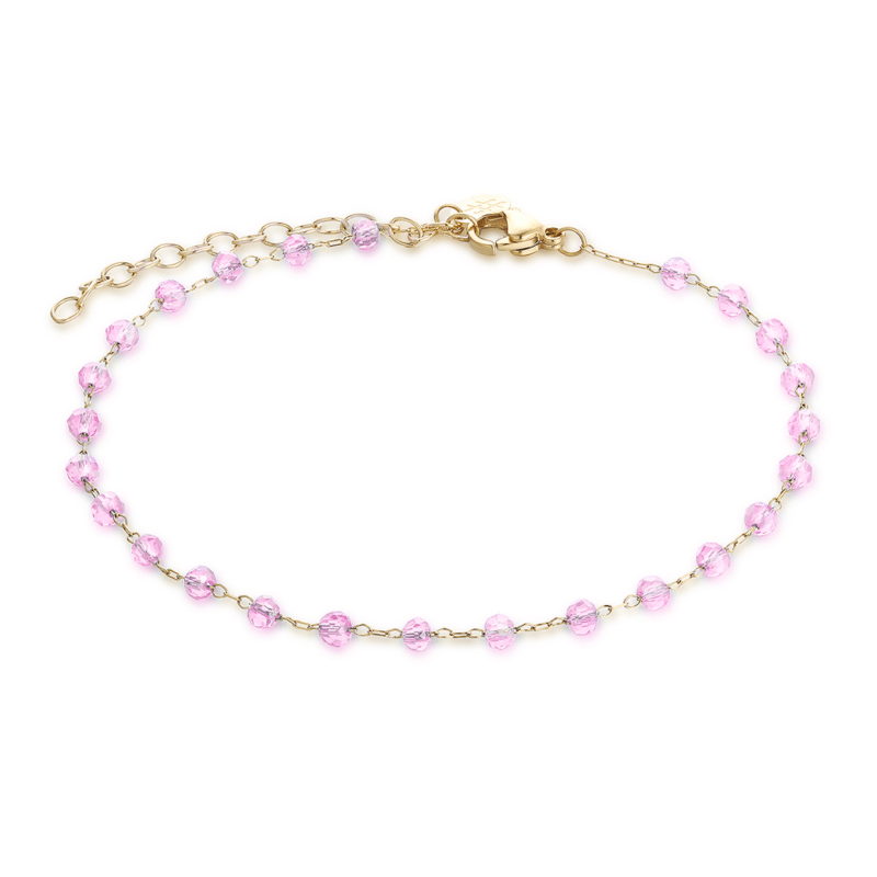 CAVIGLIERA CRISTALLI ROSA BASE DORATA