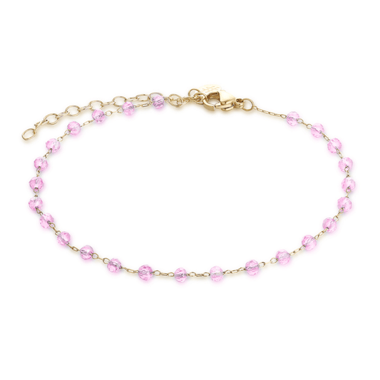 CAVIGLIERA CRISTALLI ROSA BASE DORATA