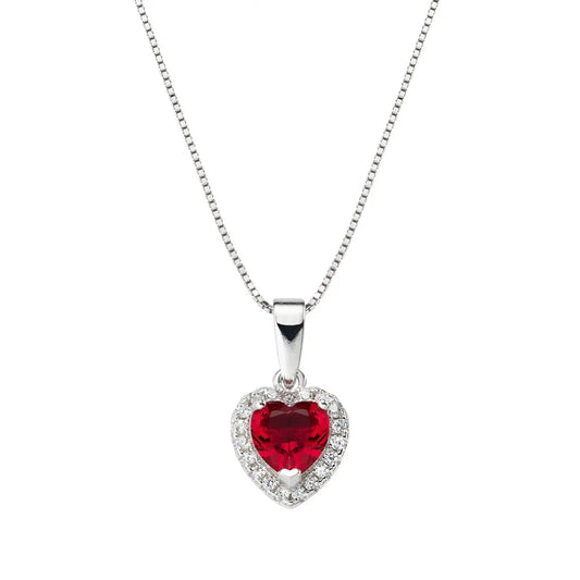 Collana Rodio Cuore dell'Oceano Rubino