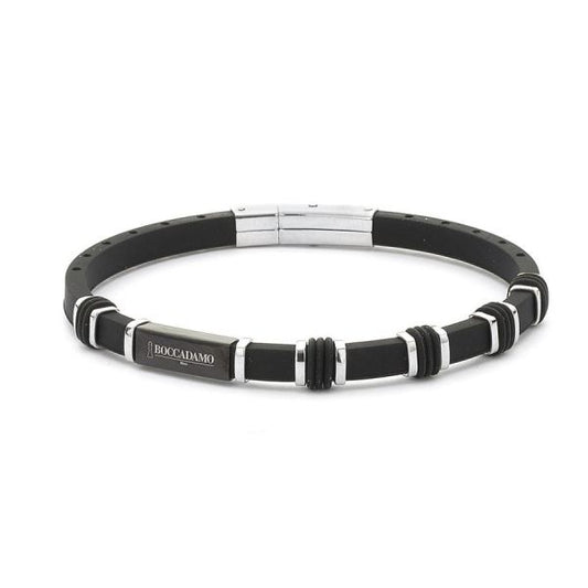 Bracciale uomo in gomma nera