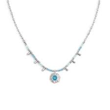 COLLANA CATENA CHICCO DI RISO COM SOLE PENDENTE BASE BIANCA