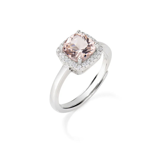 Anello Lady Regolabile con Morganite Taglio Radiant