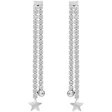 ORECCHINI SW BIANCHI PENDENTI CON STELLE