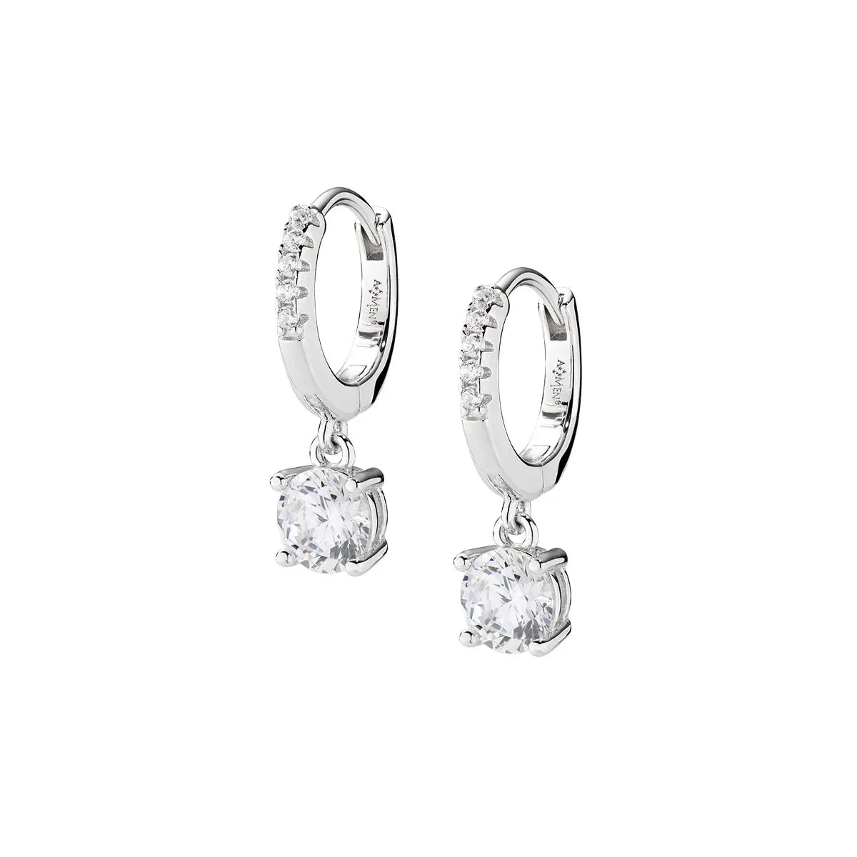 Orecchini Huggies Punto Luce Bianco