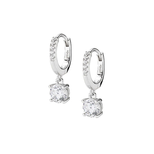 Orecchini Huggies Punto Luce Bianco
