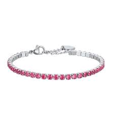 BRACCIALE TENNIS CRISTALLI FUCSIA