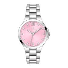 OROLOGIO DONNA IN ACCIAIO CON QUADRANTE ROSA