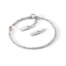 BRACCIALE ARGENTO CON DIAMANTE BIANCO E SPINELLI NERI