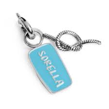 Charm sorella e nodo BIANCO