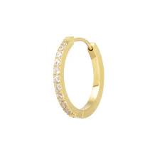 ORECCHINO CERCHIO 2CM GIALLO CON ZIRCONI