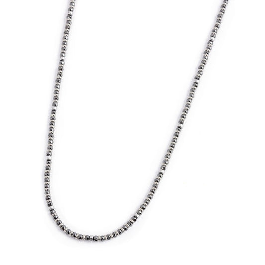 Collana ematite sfaccettata e liscia