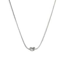 Collana con nodo catena knoted BIANCO
