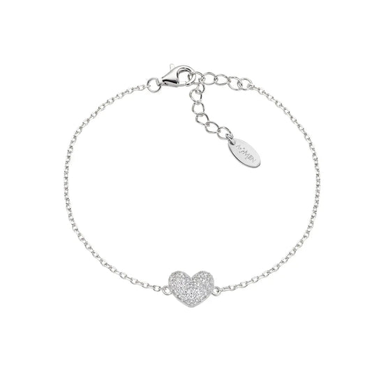 Bracciale con Mini Cuore Pavé